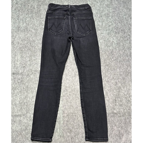 MOTHER Denim - Mother High Waisted Looker Ankle Encounters at Night Slim Black Jeans - Size 25